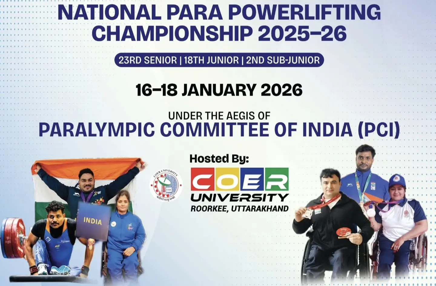 National Paralympic Powerlifting Championship Begins in Uttarakhand