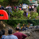 मसूरी-देहरादून रोड पर दो जगह लैंडस्लाइड, मलबे से थमा ट्रैफिक; लगा लंबा जाम